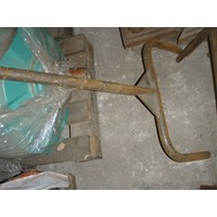 Supporting stretcher for crucible, for 80 kg iron, with 3 crucibles